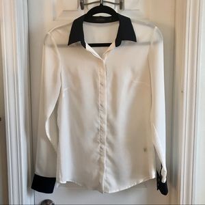 Navy Collar Blouse